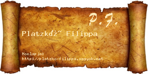 Platzkó Filippa névjegykártya